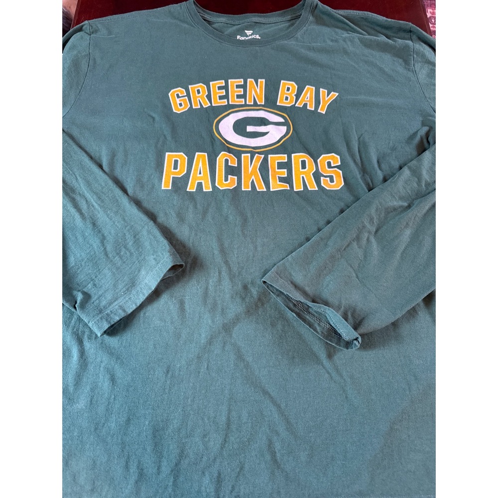 Fanatics Green Bay Packers NFL Long Sleeve Graphic T-Shirt Green Mens Size 3XL